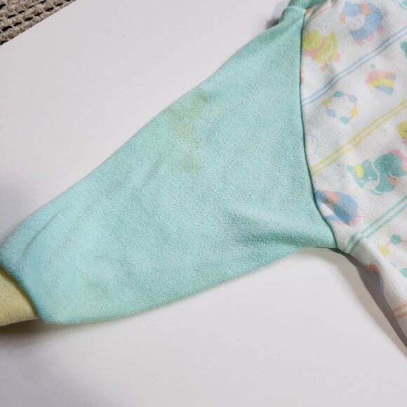 Vintage Little Me 90s Graphic Baby Sleeper Romper Pajamas Size 3-6 M - Picture 2 of 10